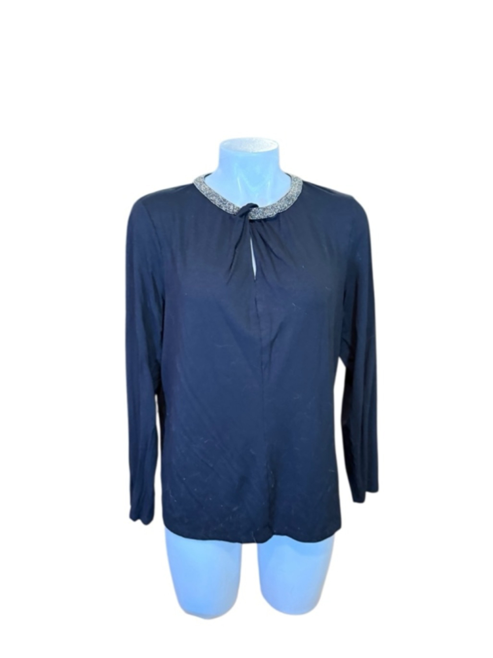 Women's Lauren Ralph Lauren Top, L, Black, Long Sleeve